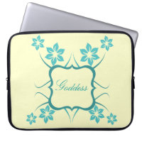 Goddess Floral Electronics Bag, Teal