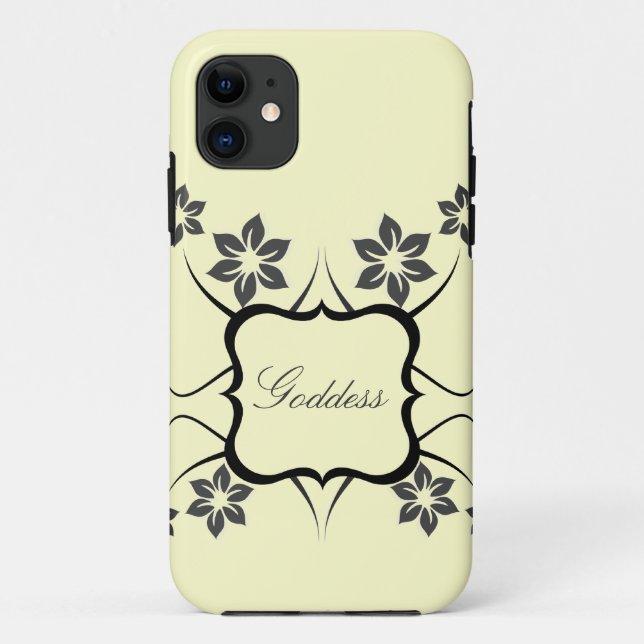 Goddess Floral iPhone 5 BT Case, Dark Grey Case-Mate iPhone Case (Back)