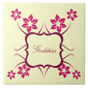 Goddess Floral Tile, Pink Tile