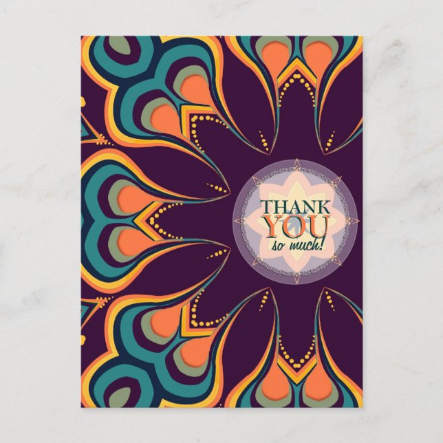 Goddess Flower Thank You Postcard (Front)