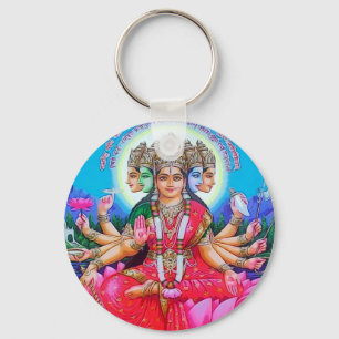 Goddess Gayatri Devi Deity Key Ring
