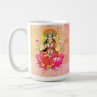 Goddess Gayatri Devi on Lotus Hindu Deity Coffee Mug