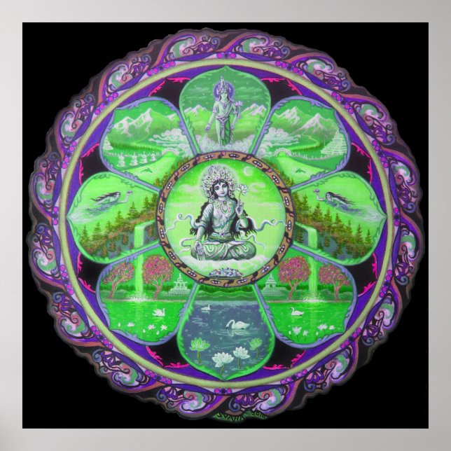 Goddess Green Tara Mandala Poster (Front)
