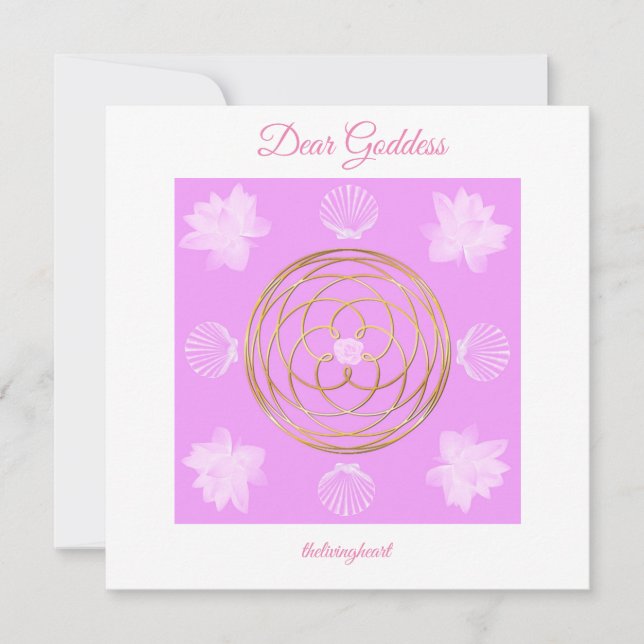 Goddess Grid 5.25"x 5.25" Folded Greeting Card (Front)