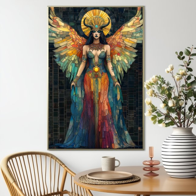 Goddess Hathor Egyptian Mosaic Art Nouveau  Poster (Creator Uploaded)