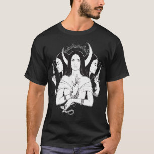 Goddess Hecate Triple Moon Goddess Pagan Wicca Tri T-Shirt