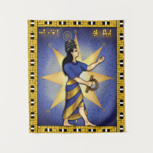 Goddess Inanna - Ishtar Tapestry Wall Hanging