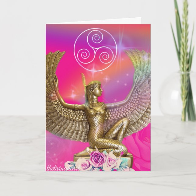 Goddess Isis Folded Greeting Card (Front)