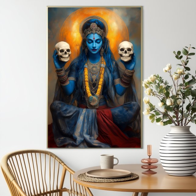 Goddess Kali Ma in Meditation Modern Fantasy Skull Poster (Creator Uploaded)