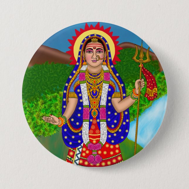 Goddess Khodiyar Button (Front)