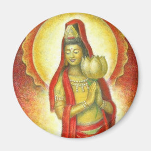 Goddess Kuan Yin's Lotus Magnet