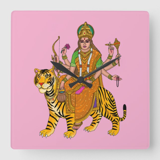 Goddess Kushmanda Wall Clock (Front)