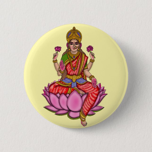 Goddess Lakshmi Button (Front)