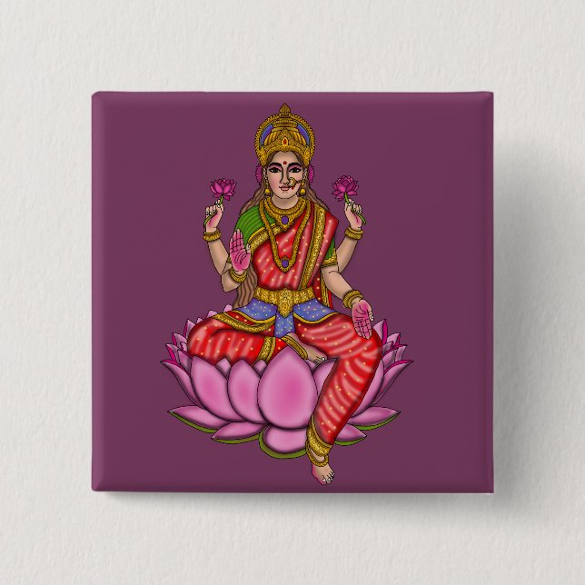 Goddess Lakshmi Button (Front)