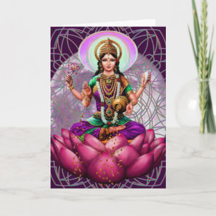 Goddess Lakshmi - Fortune greeting card