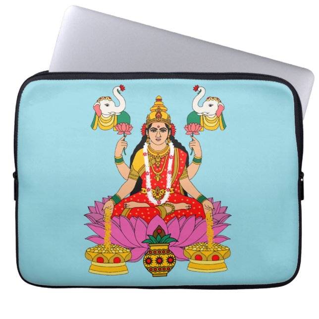 Goddess Lakshmi  Laptop Sleeve (Front)