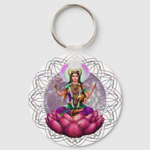 Goddess Lakshmi mandala Key Ring