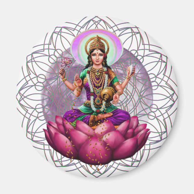 Goddess Lakshmi mandala Magnet (Front)