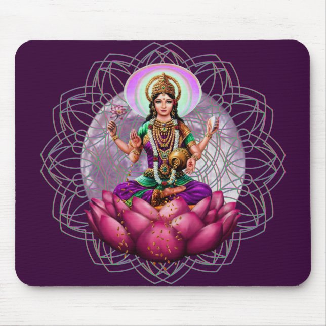Goddess Lakshmi mandala Mouse Mat (Front)