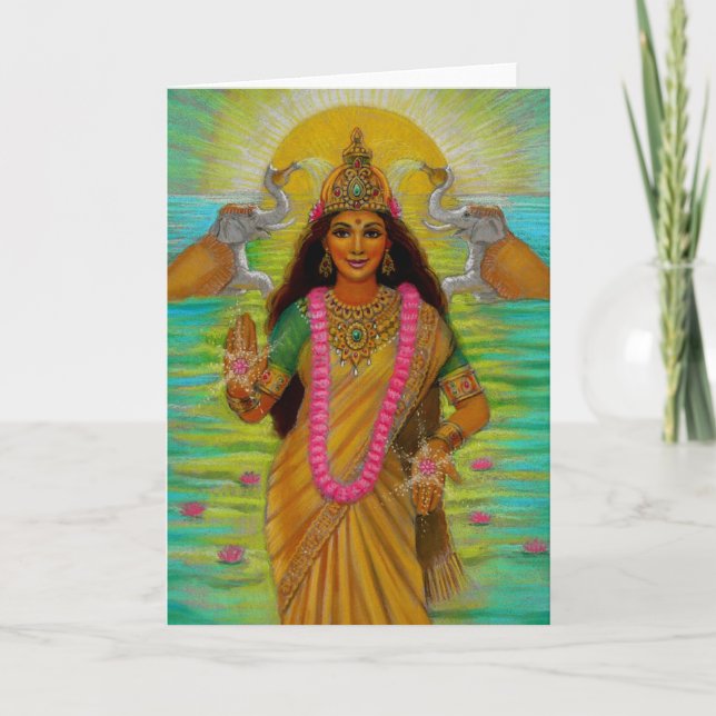 Goddess Lakshmi Note Card (Front)