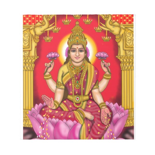 Goddess Lakshmi Notepad (Front)