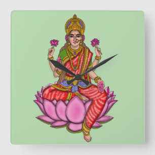 Goddess Lakshmi Wall Clock