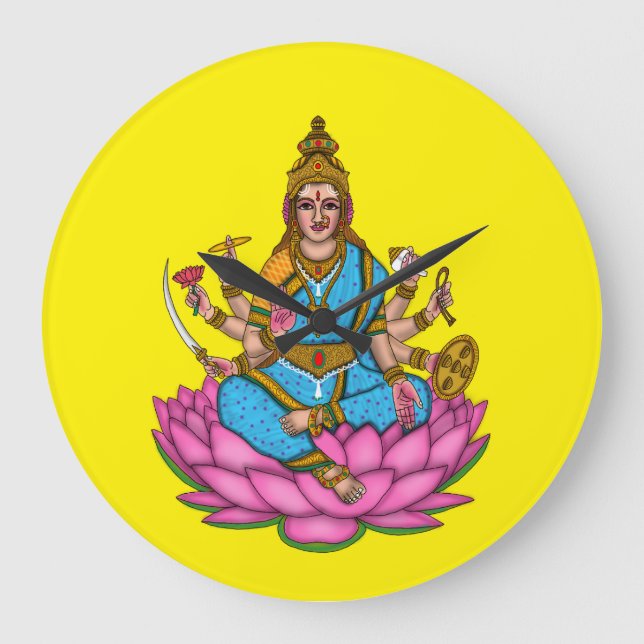 Goddess Lakshmi Wall Clock (Front)