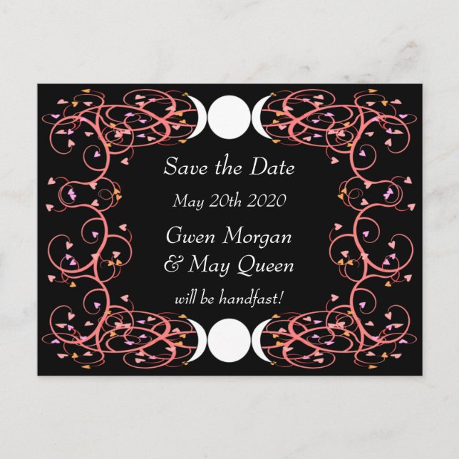 Goddess Lesbian Wedding Save the Date Postcard (Front)