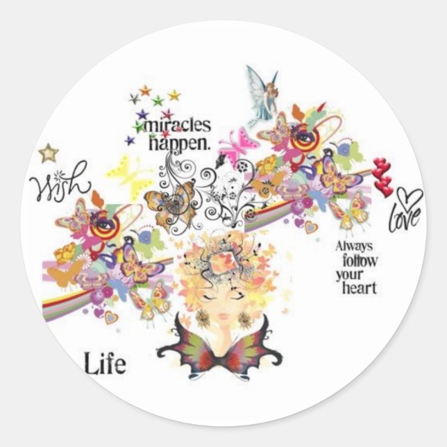 Goddess LOVE Sticker's Classic Round Sticker (Front)