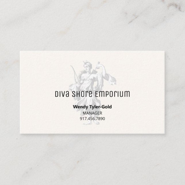 Goddess Luna Watermark Business Card (Front)