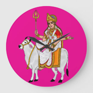 Goddess Mahagauri Wall Clock