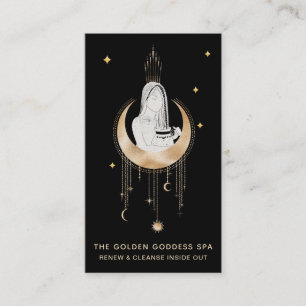 *~* Goddess Mystic Moon Water Urn Stars Hand Business Card