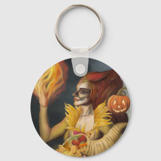 Goddess of Autumn Key Ring