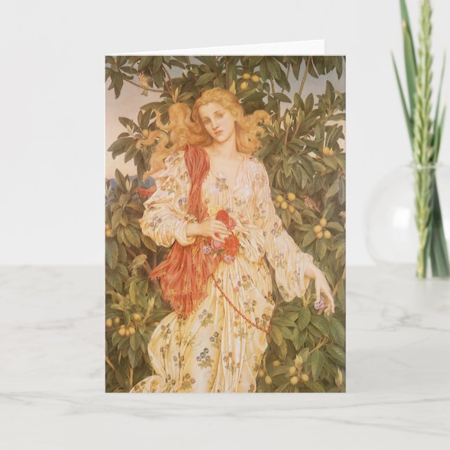 Goddess of Blossoms and Flowers, Flora by Morgan Card (Front)