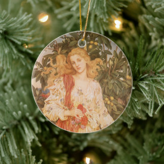 Goddess of Blossoms and Flowers, Flora by Morgan Ceramic Tree Decoration