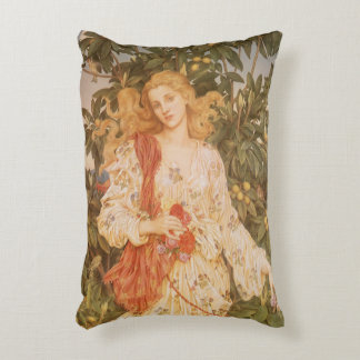 Goddess of Blossoms and Flowers, Flora by Morgan Decorative Cushion