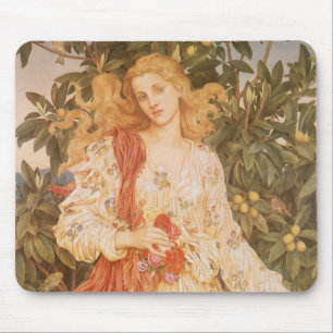 Goddess of Blossoms and Flowers, Flora by Morgan Mouse Mat