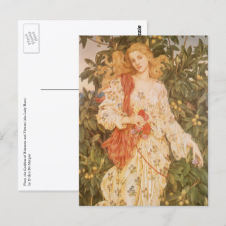 Goddess of Blossoms and Flowers, Flora by Morgan Postcard