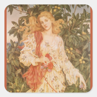 Goddess of Blossoms and Flowers, Flora by Morgan Square Sticker
