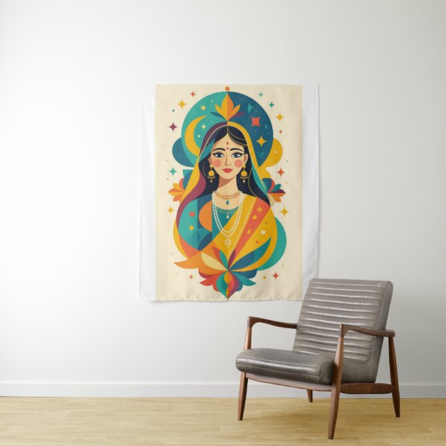 Goddess of Colour: An Indian Bridal Fantasy Tapestry (In Situ)