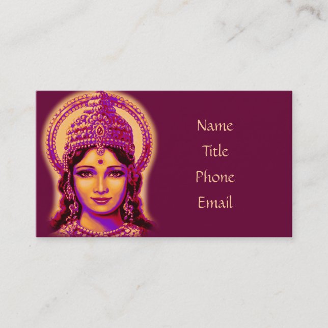Goddess of Fortune - Lakshmi Business Card (Front)
