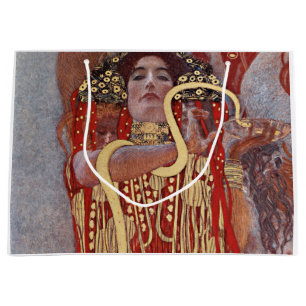 Goddess of Health, Hygieia (Salus), Gustav Klimt Large Gift Bag