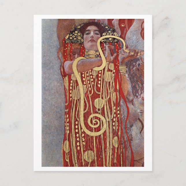Goddess of Health, Hygieia (Salus), Gustav Klimt Postcard (Front)