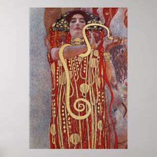 Goddess of Health, Hygieia (Salus), Gustav Klimt Poster