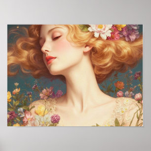 “Goddess of Light – Whisper of Blossoms” Poster