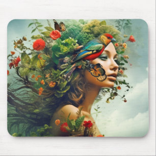 Goddess Of Nature Mystical Ethereal Fantasy World  Mouse Mat