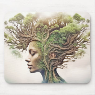 Goddess Of Nature Mystical Ethereal Fantasy World Mouse Mat
