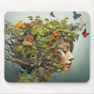 Goddess Of Nature Mystical Ethereal Fantasy World  Mouse Mat