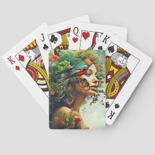 Goddess Of Nature Mystical Ethereal Fantasy World  Playing Cards