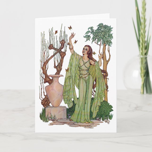 Goddess of Spring Greeting Card (Front)